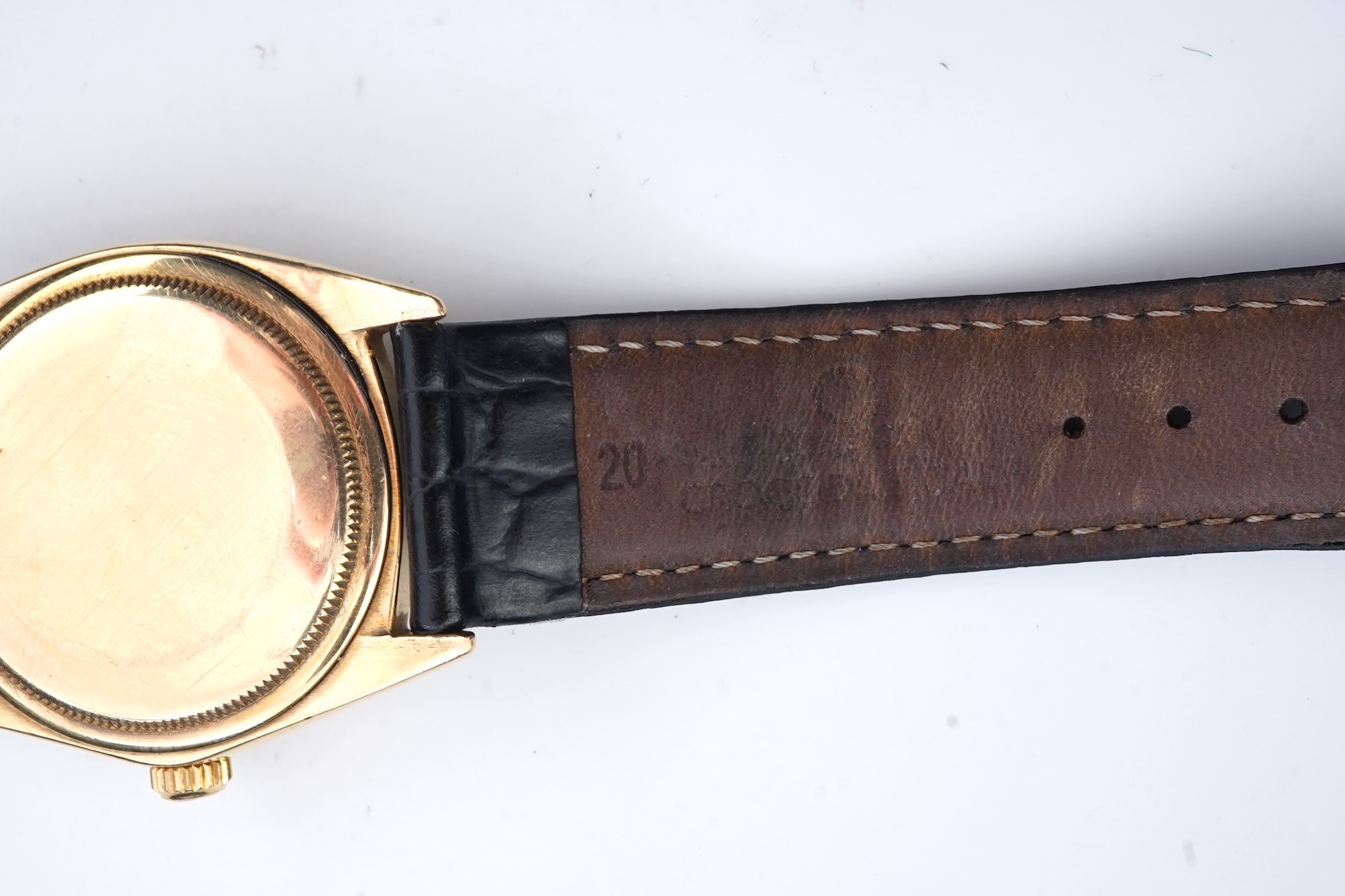 A gentleman's mid 1960's 18ct gold Rolex Oyster Perpetual Superlative Chronometer Officially Certified wrist watch